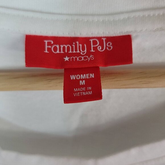 Macy's Family Pajamas Matching Set Mama Llama 2 PCS Cream Gray Med Plaid Lounge - Picture 4 of 12